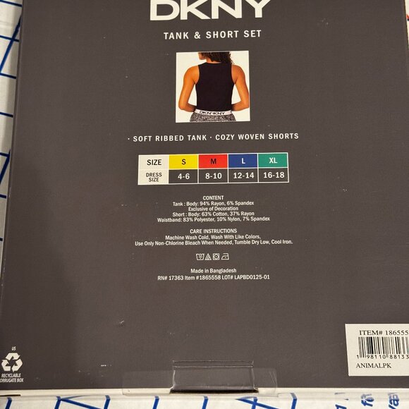 New DKNY Tank and Short Set Large - Picture 4 of 4
